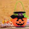 Spooky Design Pumpkin Candy Bag Velvet Material Kids Candy Bag  Trick Or Treat Event