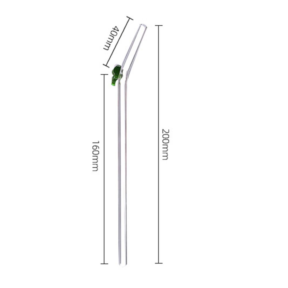 Juice Milk Drinking Butterfly Glass Straws Transparent Reusable Drinking Straw Washable Juice Drink Blender Stick