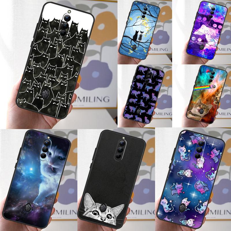 Space Happy Cats Case For Nubia Red Magic 10 Pro Plus 6 7 Pro 6S 7S 6R 5G RedMagic 9 8 8S 9S Pro Plus Cover