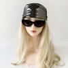 Retro Spicy Pu Leather Headscarf Hat Women Summer Y2K Square Scarf Hip-Hop Kerchief Korean Series Versatile Headband Hair Scarf