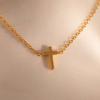 Heart Shaped Cross Pendant Necklace With Pearl Chain For Fashionable Women And Men