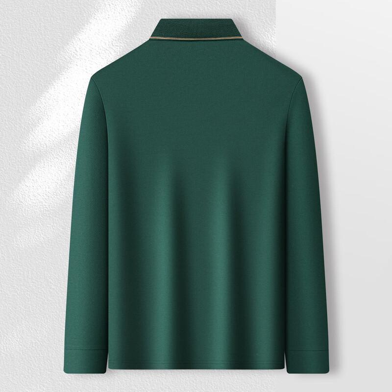 MONTAGUT Herren 100% Baumwolle Langarm-Poloshirt