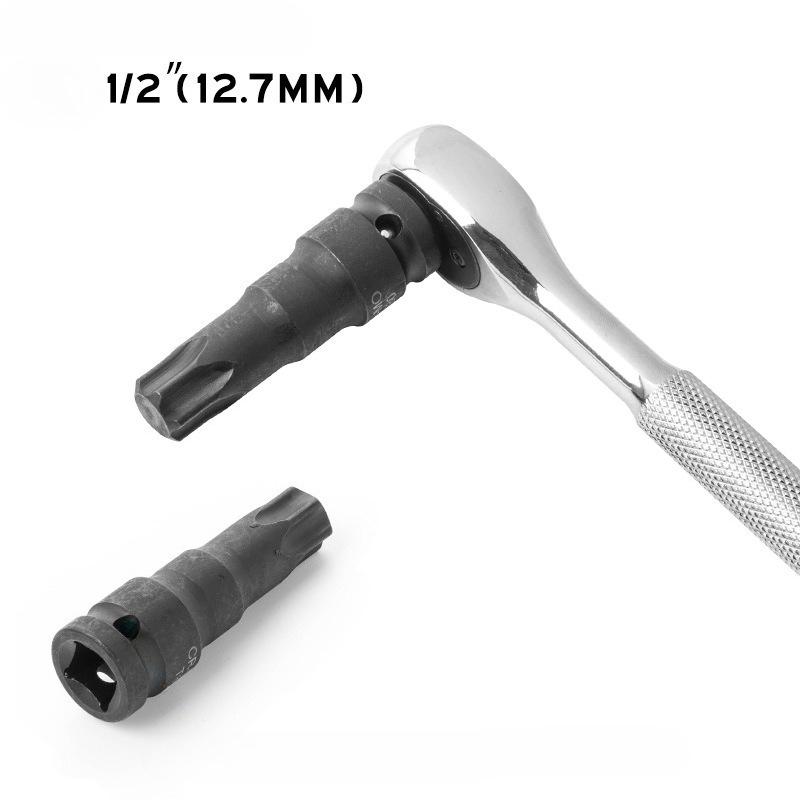 8pcs 1/2 Inch Torx Socket Adapter Drive Socket Wrench Adapter Head Auto Repaire Tools T30 T40 T45 T50 T55 T60 T70 T80