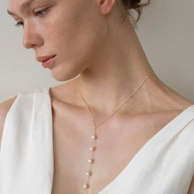 Dawn of Me Selene Long Pearl Necklace
