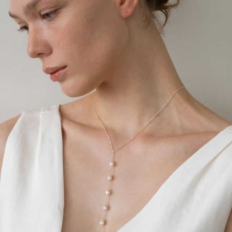 Dawn of Me Selene Long Pearl Necklace