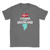 Lässige Grönland Flagge T-Shirts Herren O-Ausschnitt 100% Baumwolle T-Shirt Kurzarm T-Shirts Geburtstagsgeschenk Oberteile