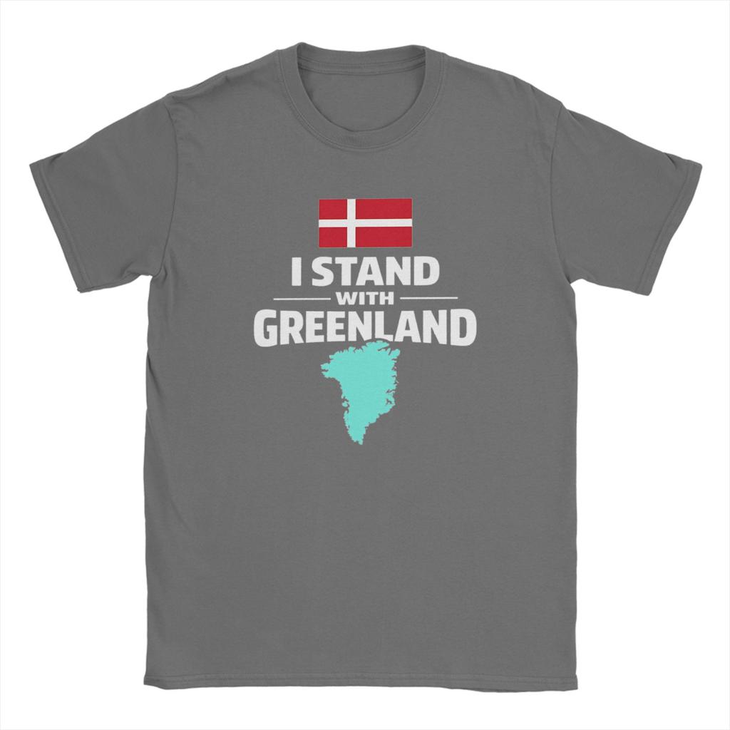 Lässige Grönland Flagge T-Shirts Herren O-Ausschnitt 100% Baumwolle T-Shirt Kurzarm T-Shirts Geburtstagsgeschenk Oberteile