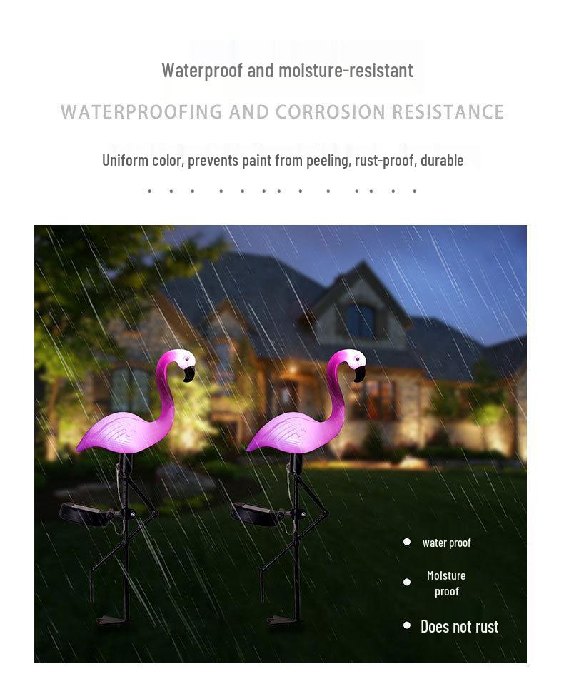 LED Solar Flamingo Garden Light - Outdoor Decorative Stake for Courtyard