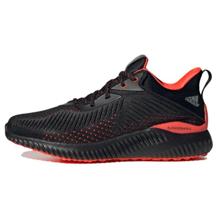 Adidas Alphabounce Ek Comfortable Versatile Mesh Fabric Slip Resistant Durable Low Top Casual Running Shoes Men Sneakers Black Orange GW2267