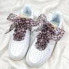 4 Cm Widen Leopard Chiffon Organza Shoelaces 110/130/160 Cm Length Bowknot Sneaker Sport Shoes White Shoes Laces