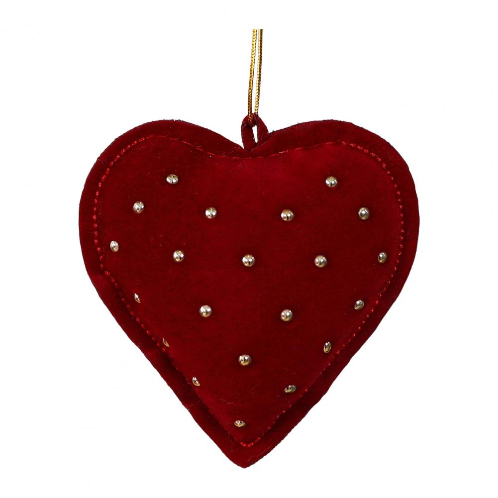 

Christmas Tree Pendant Heart-shaped Christmas Ornament Velvet Christmas Tree Ornaments Rustic Wreath for Farmhouse for Window XXL червоний