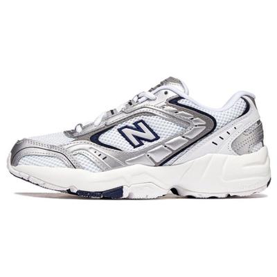 NB 452 Retro Çok Yönlü Yastıklama Kaymaz Dayanıklı Düşük Bilekli Günlük Koşu Ayakkabıları Kadın spor ayakkabısı Beyaz Gümüş WX452SA