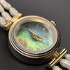 Used [Good Condition] Natural freshwater pearl triple bracelet watch, shell dial, battery replaced, working item