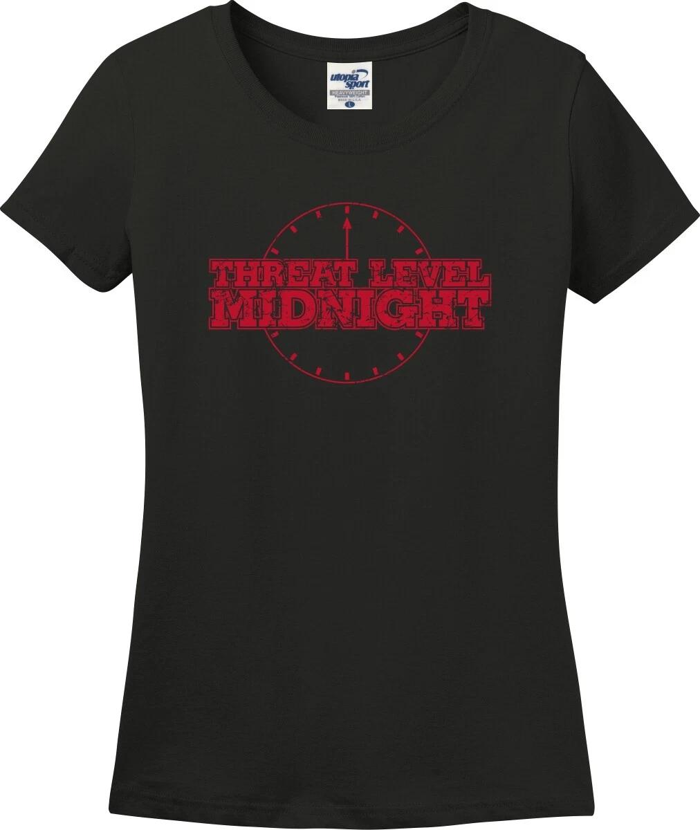 Threat Level Midnight Funny Missy Fit Ladies T-Shirt (S-3X) XS