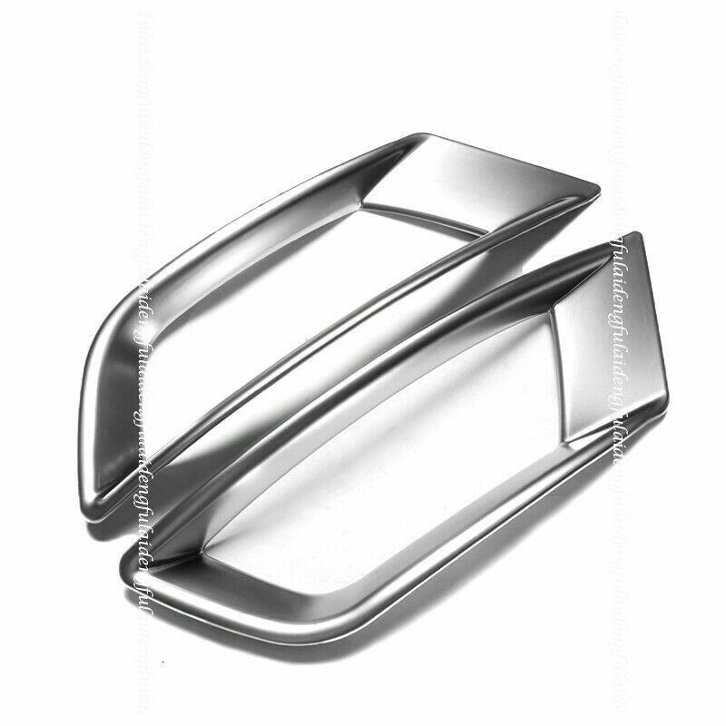 2X For Jaguar F-PACE 2016-2020 Chrome Rear Fog Light Lamp Frame Cover Trim Strip