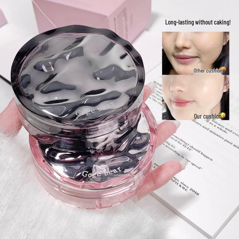 Gege Bear Erfrischende Cushion Foundation: Langanhaltendes, Feuchtigkeitsspendendes, Farbkorrigierendes Make-up zur Aufhellung fahler Haut.