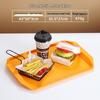 Zhaoran Commercial Rectangular Wood Grain Plastic Serving Tray