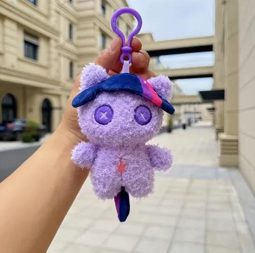 My Little Pony Cute anime Plush wilight Sparkle Fluttershy Pinkie Pie Backpack Pendant Keychain Bag Decoration Toy Gift for girl
