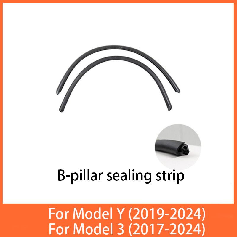 Door Seal Soundproof Kit For  Tesla Model 3 Y  2017-2025 Rubber Weather Draft Seal Strip Wind Noise Kit Front Trunk Cover Strip