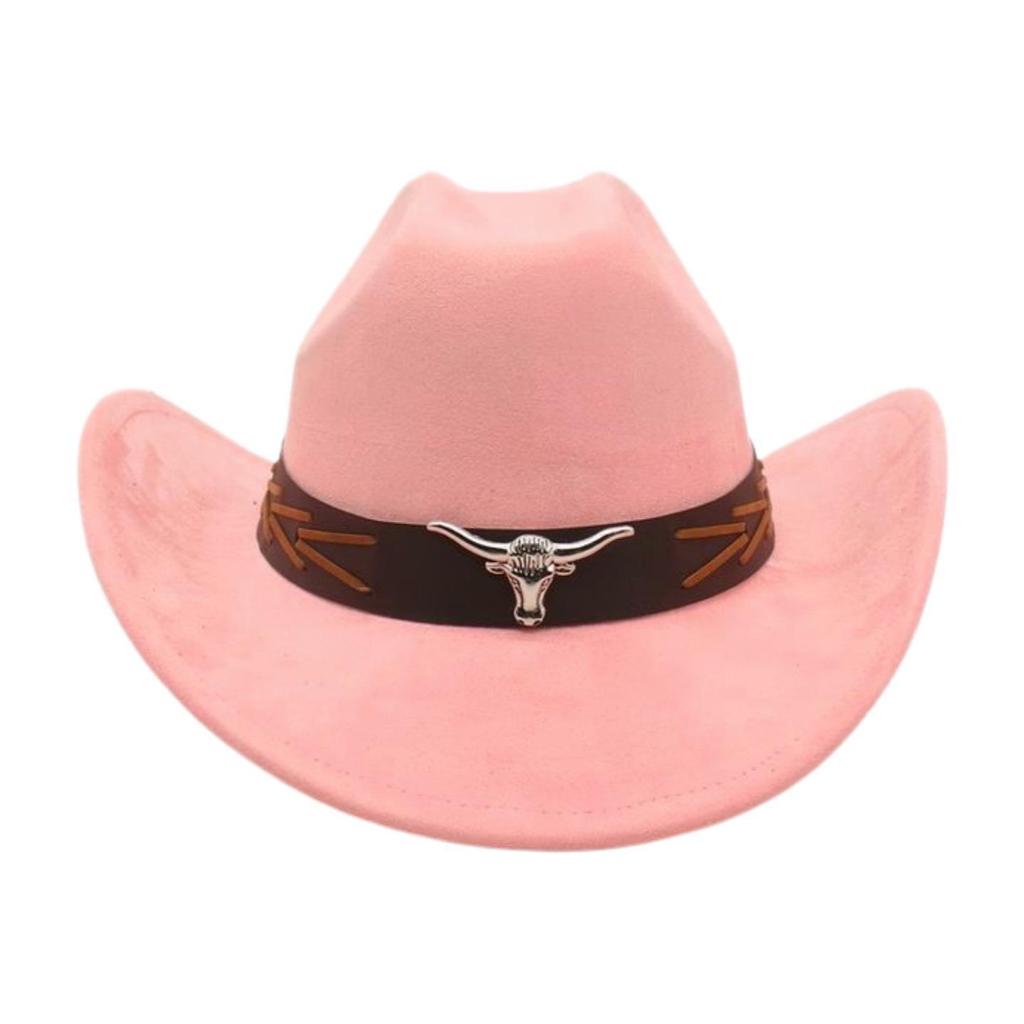 Western Cowboy Hat National Knight Jazz Hat Tibetan Warped Edge One-Word Top Hat Travel Cowboy Hat
