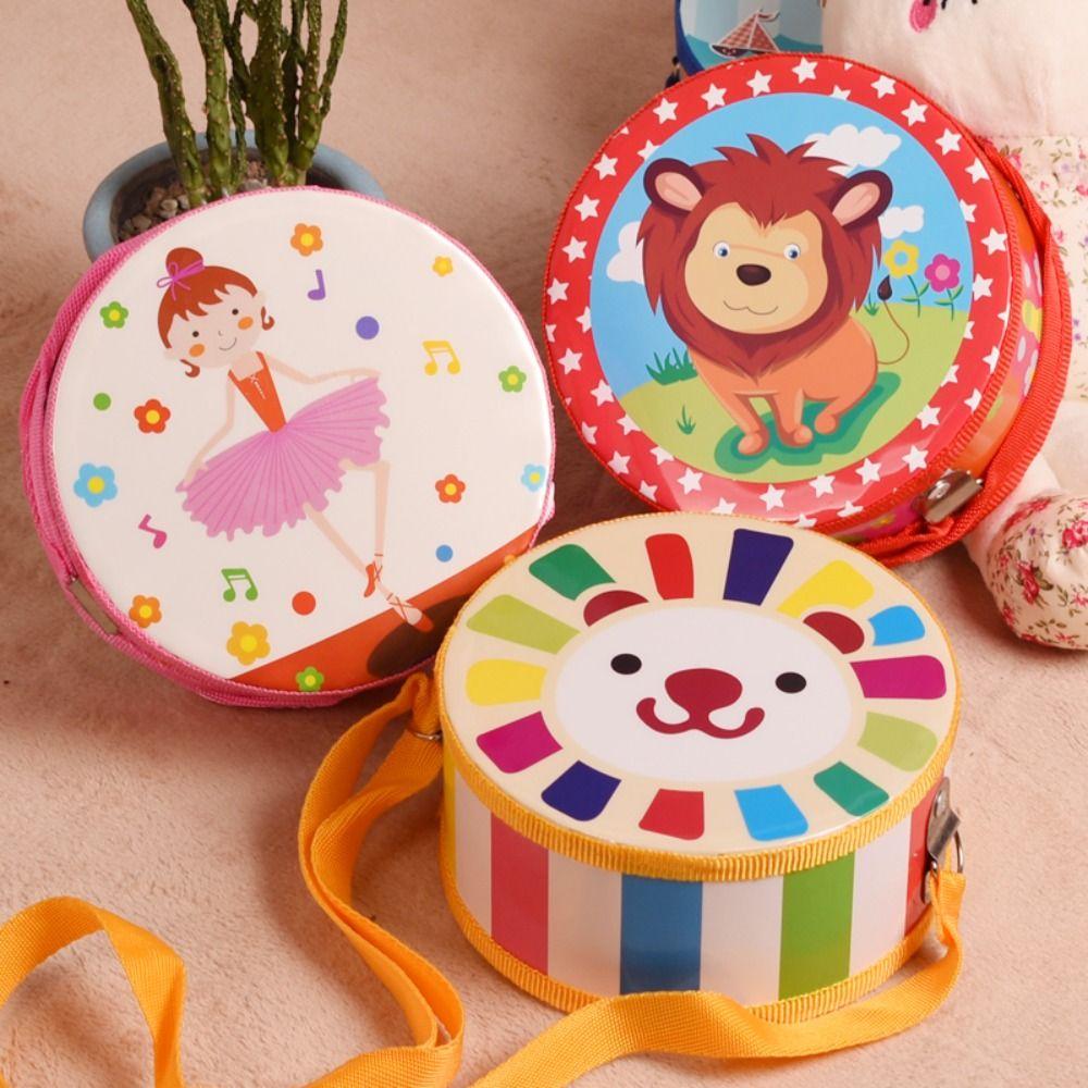 Animal Pattern Children's Drum Toy Double Sided Kids Hand Drum Musical Instrument Toy  Percussion