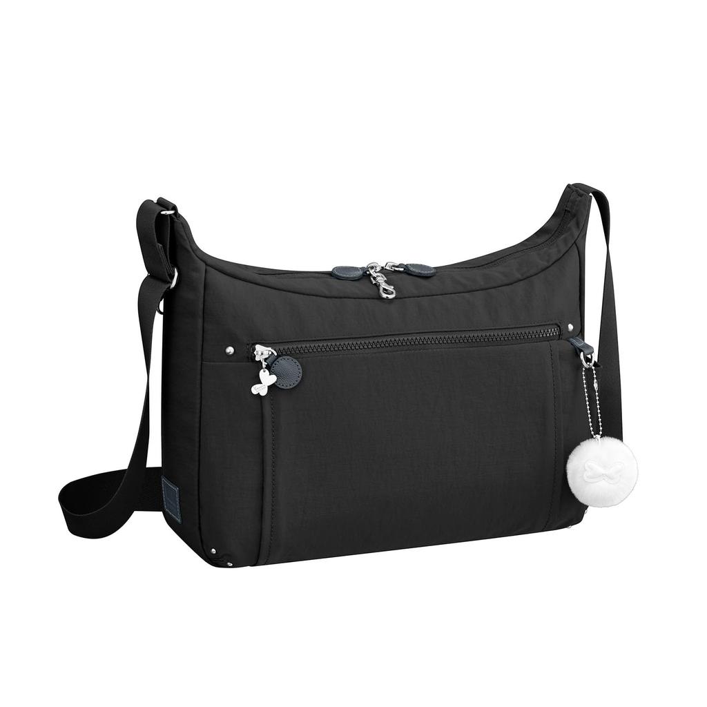 Kanana Project PJ8-3rd 62106 Shoulder Bag, Boat-Shaped, Fits 500ml PET Bottles, Back Pocket, Black