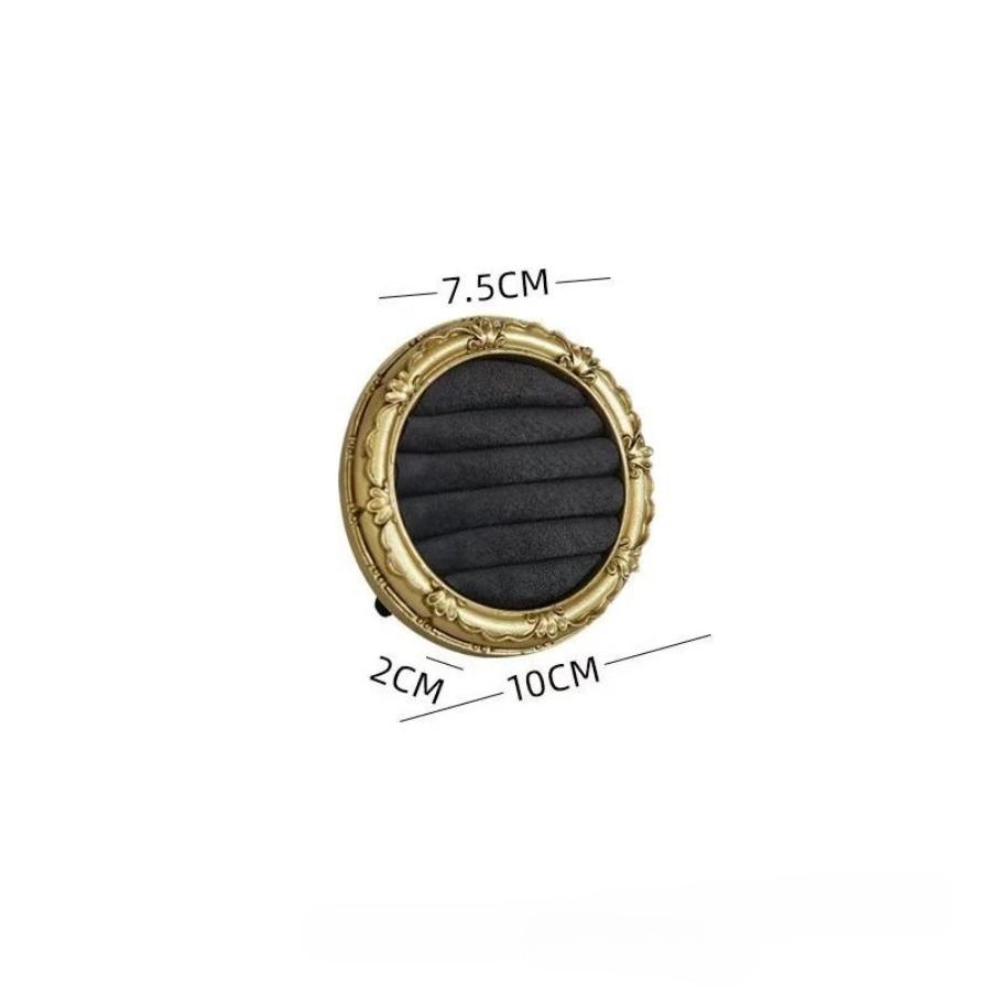 1PC Gold Frame Velvet Jewelry Display Tray Ring Earring Holder Wedding Gift Home Storage Elegant Anti-scratch Velvet Lining