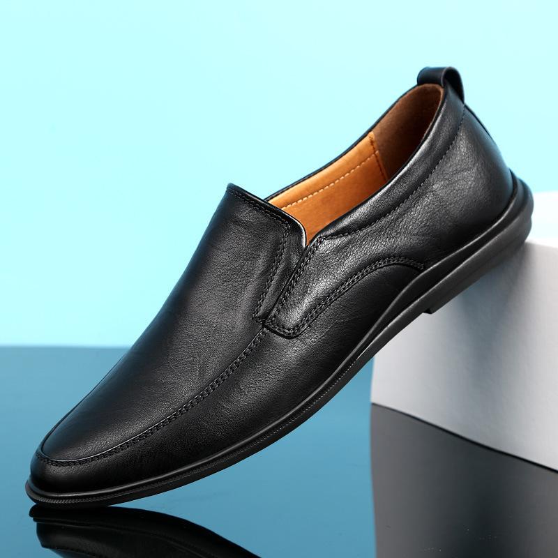

2026 autumn new casual leather shoes men s soft-soled business men s shoes driving shoes fashion Doudou shoes 39