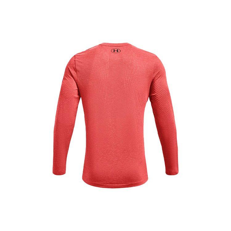 Under Armour Contrast Logo Crew Neck Sports T-Shirt Men Tops Venom-Red 1361135-690