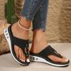 Fashion Women's Shoes 2025 High Quality Summer Women's Slippers Outdoor Open Toe Mid Heel Water Proof Casual Concise Thong Slippers