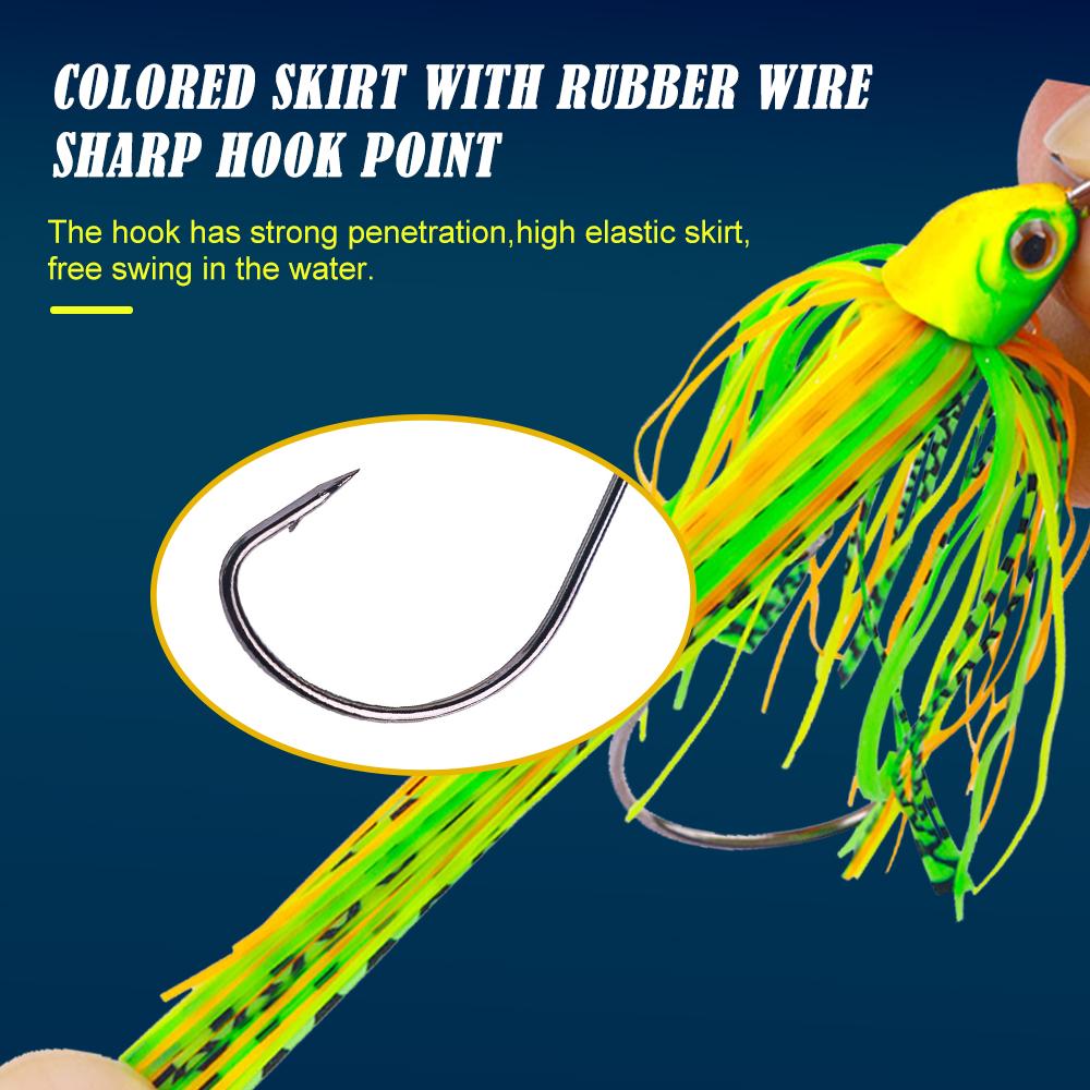 Chatterbait Fishing Lure Wobbler Spinner Bait Blade Jig Swimbait for Bass Pike Silicone Skirt Artificial Baits 15g 20g