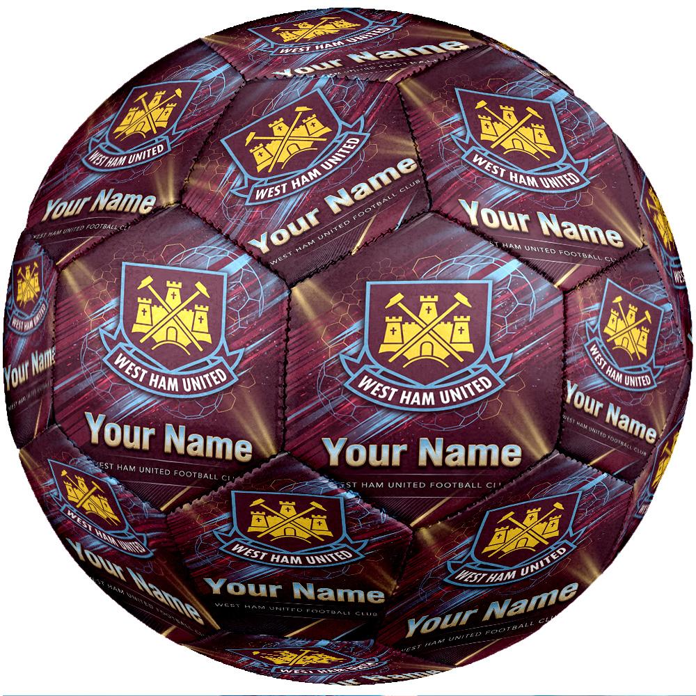 West Ham United FC Fashion Size 5 Football Wearproof Non‑Slip Soccer Ball For Sports Training Entertainment Use