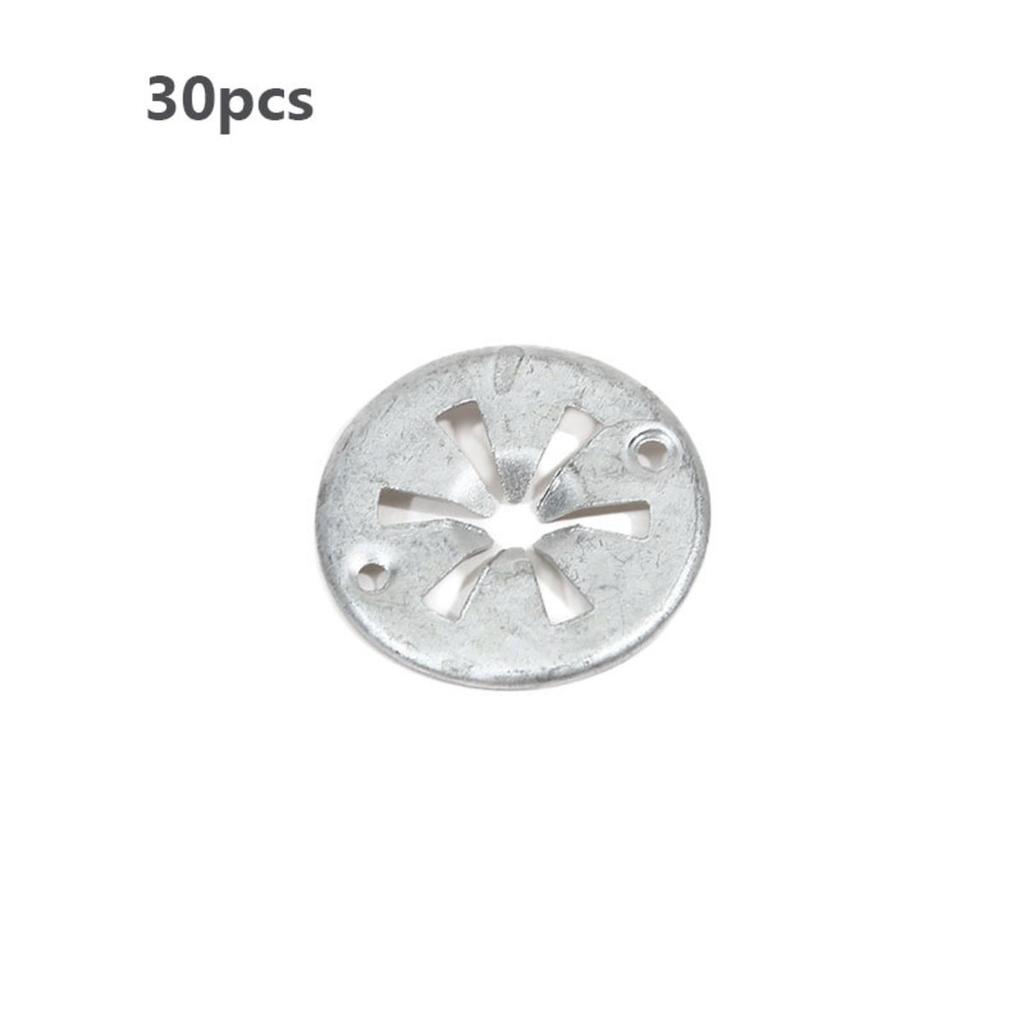 30Pcs Iron Round Car Seat Clamping Plate Washer Cover Mounting Clips Heat Shield Insulation Gasket Pad Fixing Buckle