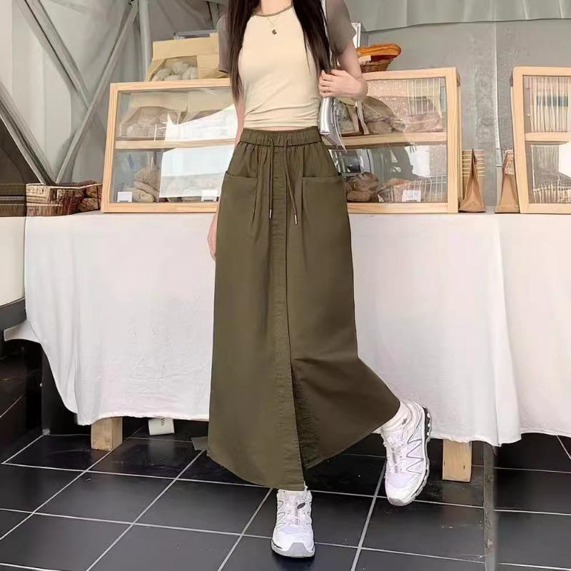 Women s High-Waisted Elastic Waist Wide Leg Linen Pants onesize