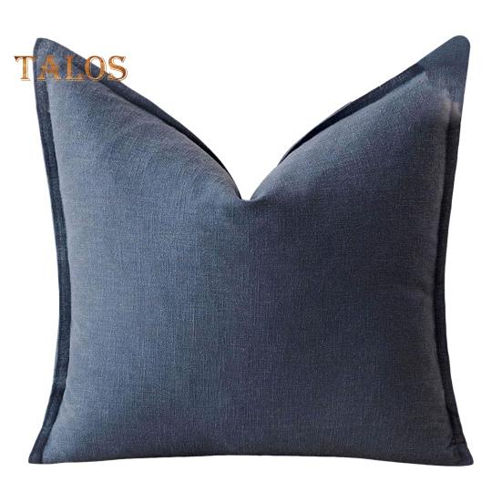 

Pillowcase Pure Color Bohemian Style Wide Margin Home Office Party Decor Bedroom Car Living Room Sofa Throw Pillow Cover синий