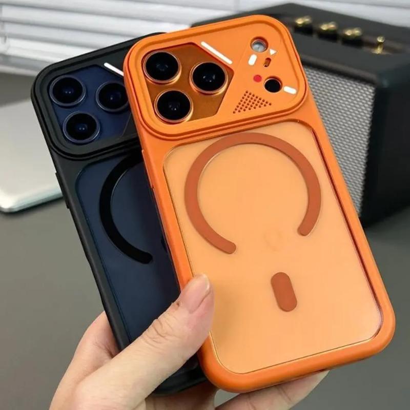 Luxury Soft Frame For Magsafe Clear Acrylic Case For iPhone 17 Pro Max Air 16 Funda 15 14 13 12 Pro Max 11 Shockproof Hard Cover