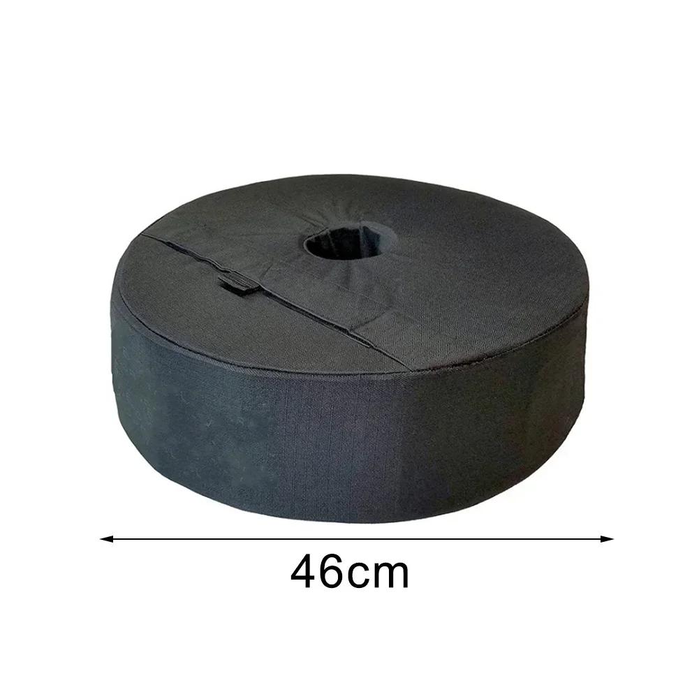 18in Round Sandbags with Side Slot Opening for Umbrella Stands Adjustable Weight Fillable Sandbag for Outdoor Patio Use