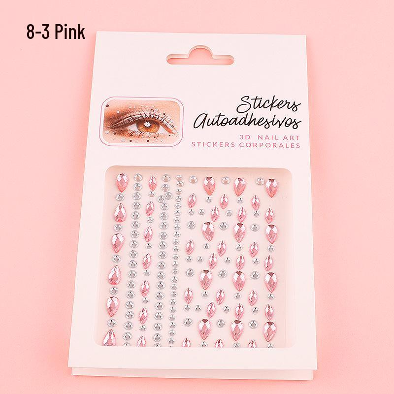 

Series 8 Colorful Eye Makeup & Forehead Pearl DIY Stickers for Kids
