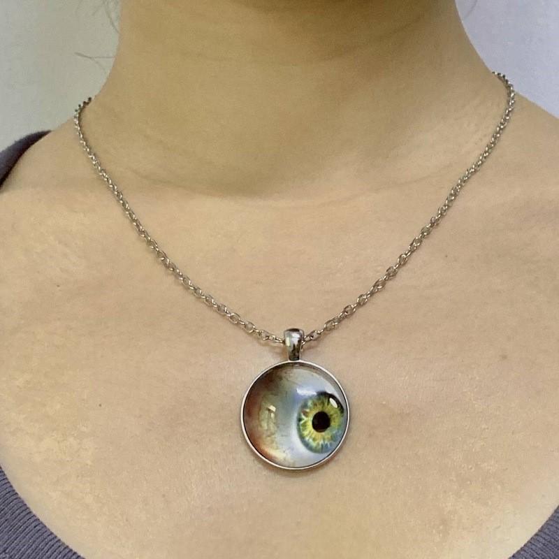 Bloodshot Eye Metal Pendant Keychain And Necklace For Promotion And Celebration Gifts
