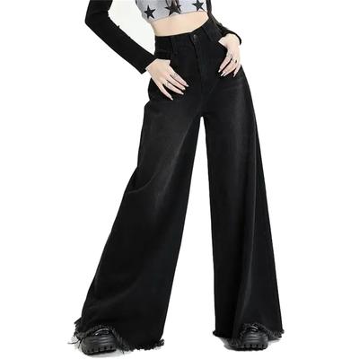 Fashion Women Slim Jeans Straight High Waist Casual Trousers