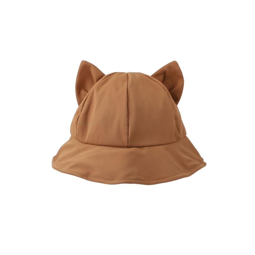 Cat Ear Hat for UV Sun [Qzkouma] Women, Protection, Hat, Spring/Summer, Stylish, Cute, Face-Slimming Effect, MOYU-99 (Brown)