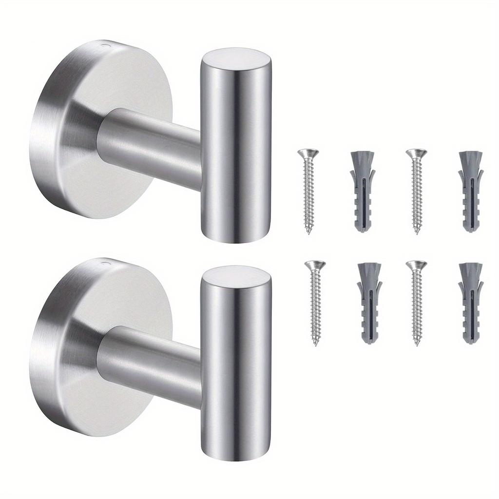 Edelstahl Einzelhaken Kleiderhaken, Bohrfreier Haken, Wandmontierter Kreativer Badezimmer-Kleiderhaken, Metall-Kleiderhaken