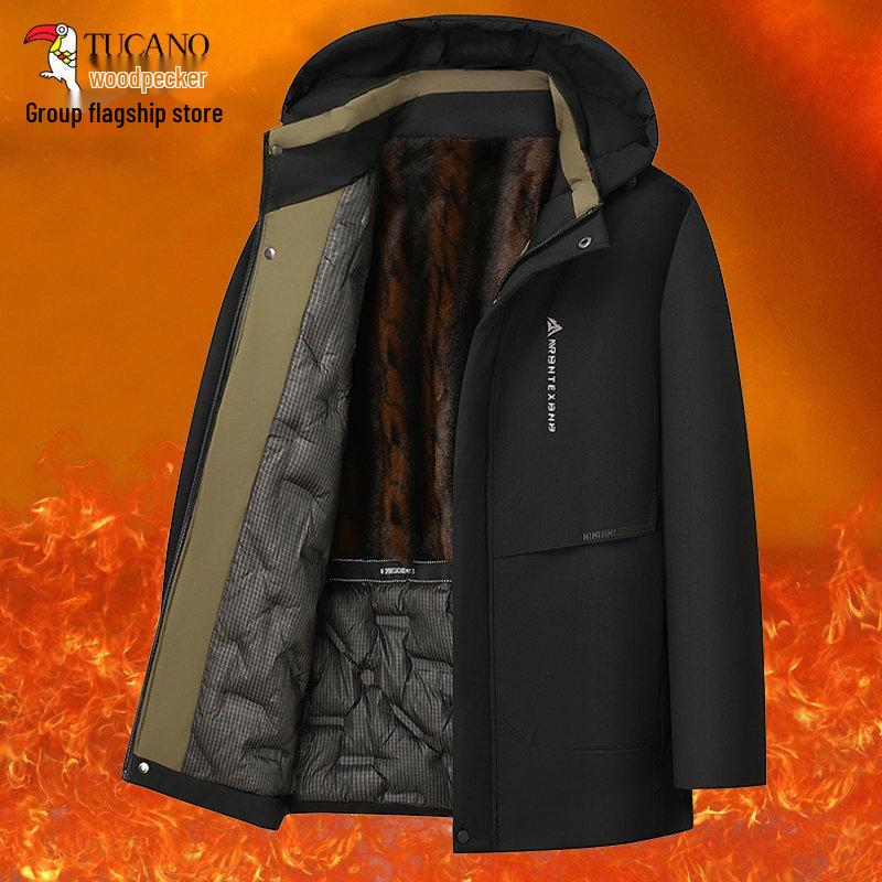 Men's Winter Cotton Padded Jacket for Middle-aged & Elderly - Warm Grandpa Coat