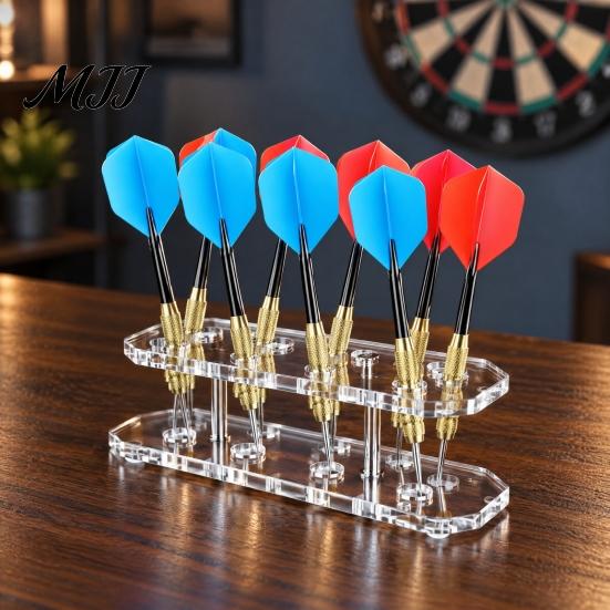 Professional Dart Accessory Acrylic Display Stand, 8 Caapcity Oblique Design Organizer, Space Desktop Rack Saving Storage for Game Room