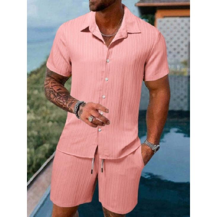 Sommer neue Herren lässig locker einfarbig Sportbekleidung Homewear zweiteilig männlich