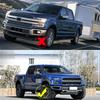Carbon Fiber Look Front Headlight Eyelid Molding Trim For 15-19 Ford F-150 F150