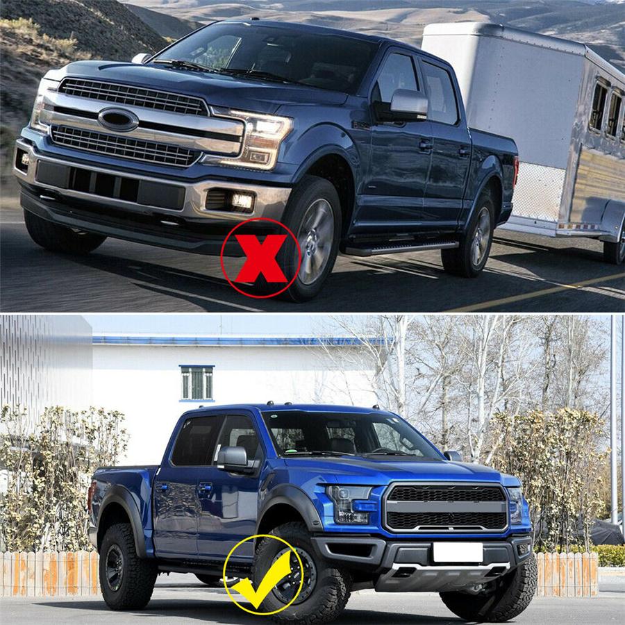 Carbon Fiber Look Front Headlight Eyelid Molding Trim For 15-19 Ford F-150 F150