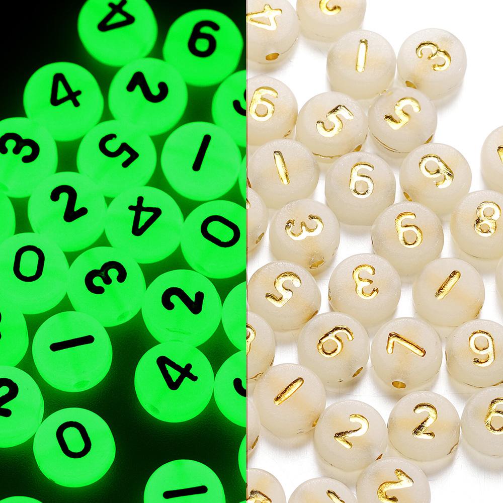 100 Stück/Beutel 7mm Acryl Buchstabenperlen Alphabet Rund Flach Lose Perlen Handgefertigt Für DIY Armband Schmuckherstellung Zubehör