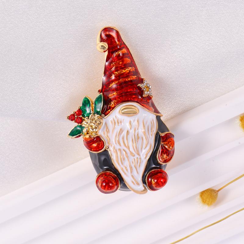 

Santa Claus Enamel Cute Jewelry Anti-exposure Women s Accessory Brooch 3*6CM