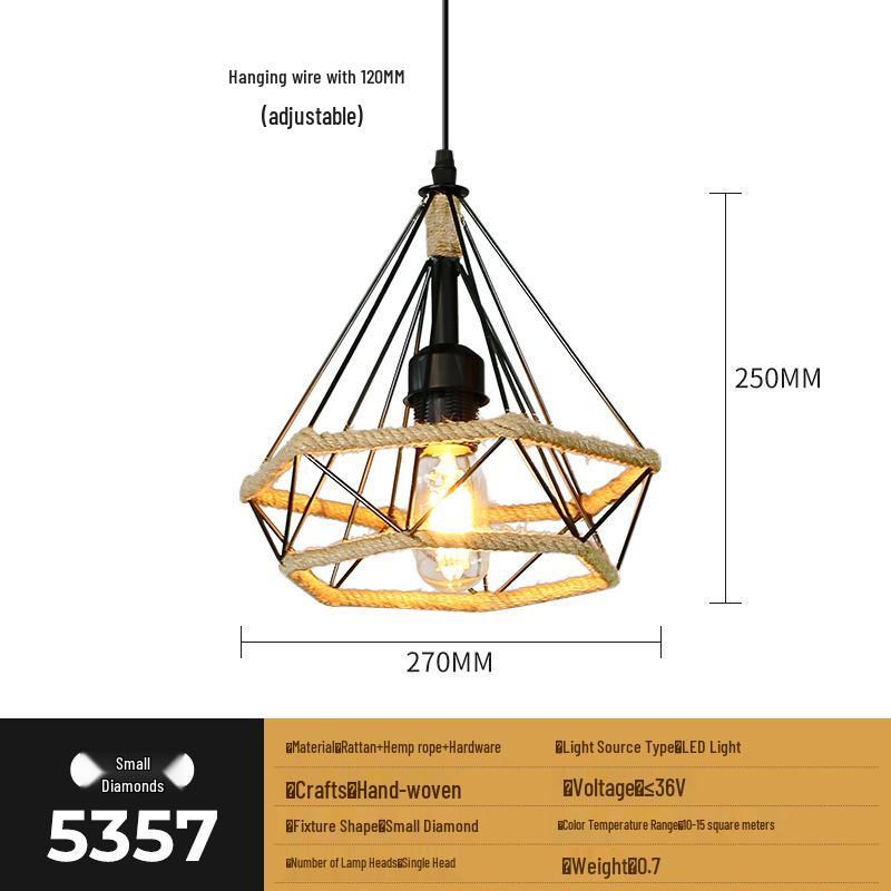 Zen Rattan Bamboo Woven Chandelier for Bedroom, Living Room, Bar, and Restaurant